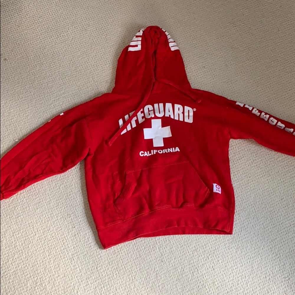 red california lifeguard sweatshirt